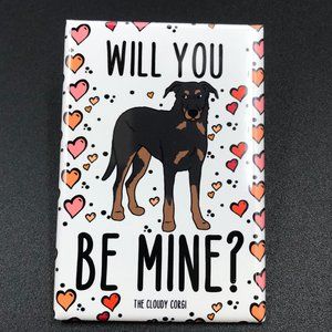 Beauceron Dog Valentines Day Handmade Magnet Gift